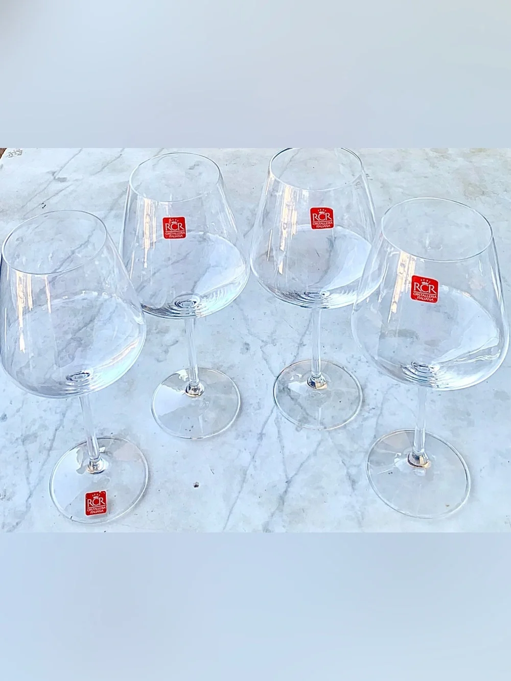 RCR CRISTALLERIA ITALIANA ARIA SOMMERLIER RED WINE GLASSES SET 4 NEW 26.5oz
